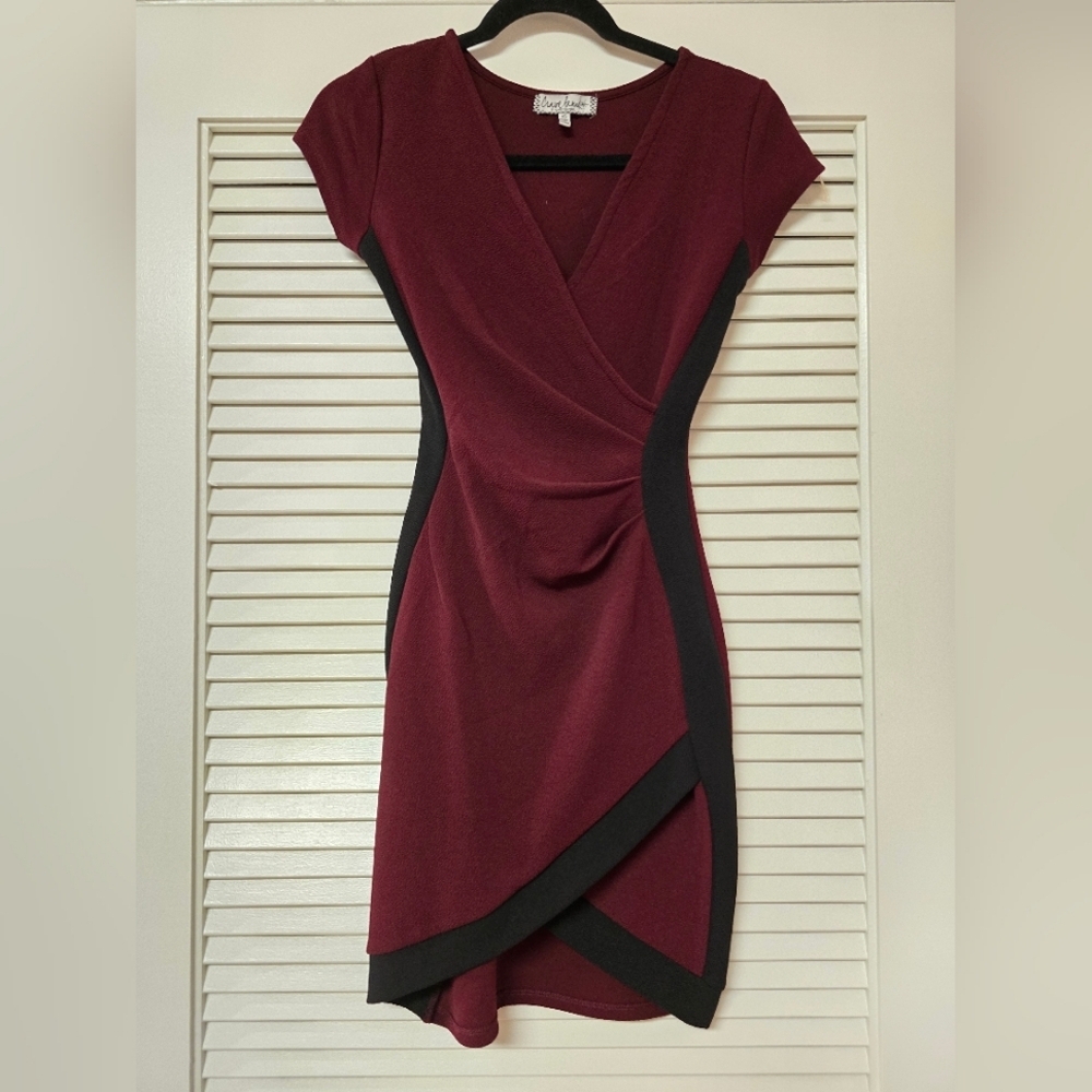 Almost Famous - Crave Fame Striped Ruched Cocktail Dress